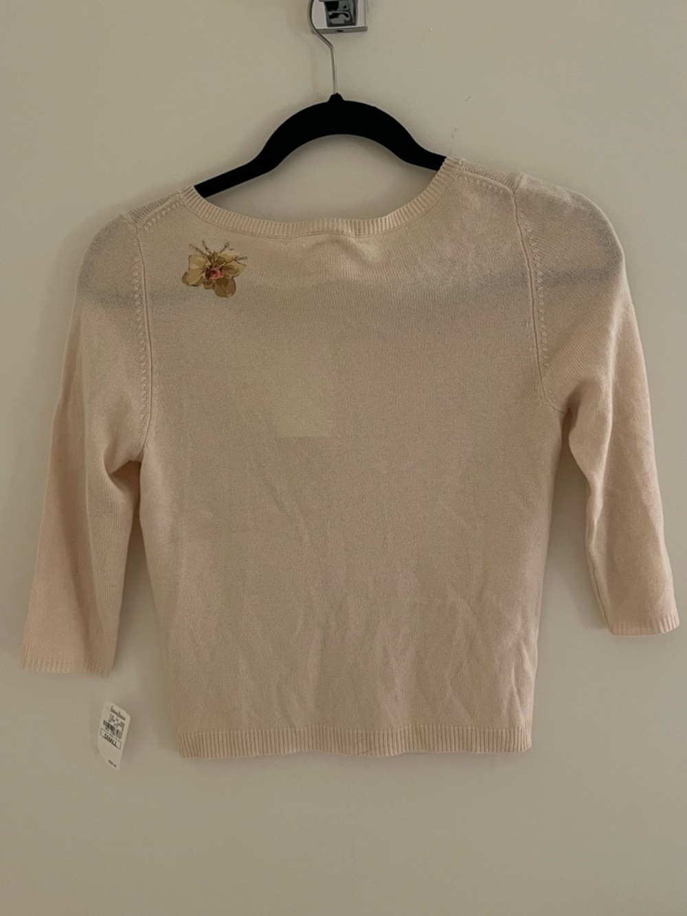 Rebecca Taylor Vintage Pink Floral Cardigan Cashmere Silk NWT [Size S] - Picture 2 of 5